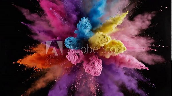 Explosion of vibrant colors in 4K resolution, an abstract representation of energy and creativity
