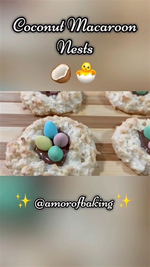 Coconut Macaroon Nests 🐣✨