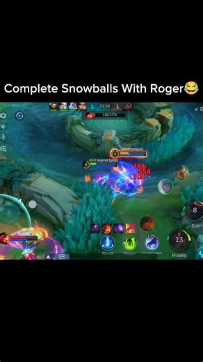 Snowballing Using Roger💀 #mobilelegends #mlbb