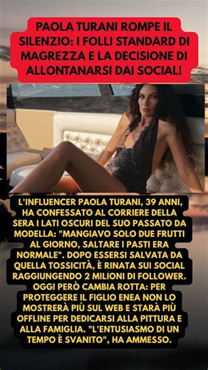 PAOLA TURANI SHOCK: IL LATO OSCURO DELLA MODA E LA NUOVA VITA 🛑🎨