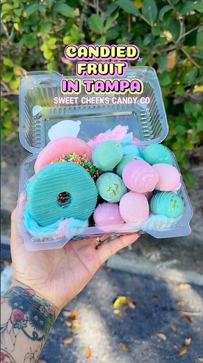 Cotton Candy & Blue Raspberry candied fruits | Sweet Cheeks Candy Co • Tampa, FL