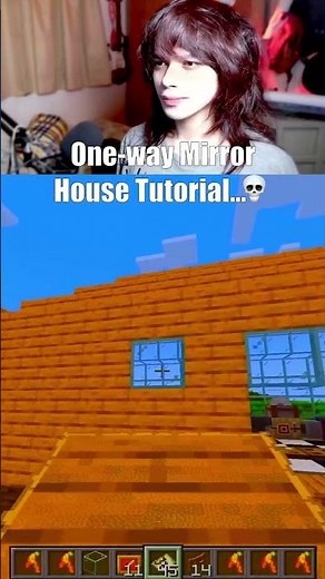 One-way Mirror House Tutorial...💀 #minecraft