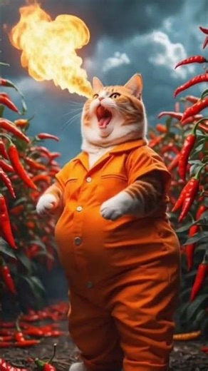 “Spicy Chili Challenge Gone Wrong!” # Viral Shorts #Trending Cat
