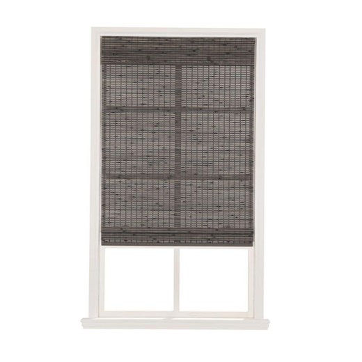 Check The Home Depot's Q&A Before Buying: Home Decorators Collection 65 in W X 72 in L Warm Gray Harborside Cordless Bamboo Roman Shade