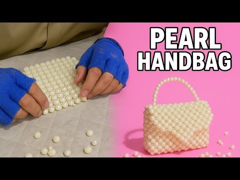 DIY Pearl Handbag | Handmade Beaded Bag Tutorial | Trendy Purse Making 2025