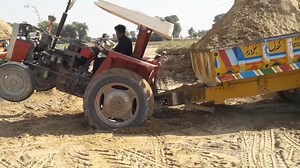 5K views · 147 reactions | The tractor get stuck along with the mud trolley | Fun Time | Facebook
