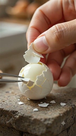 Cooking a Microscopic Boiled Egg 🥚🔥 #asmr