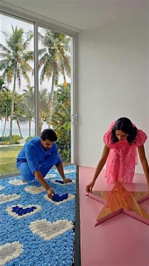 THIS SATISFYING DOUBLE FLOOR IS AMAZING🤯💙💗INSANE LUXURIOUS SPLIT FLOOR TRANSFORMATION