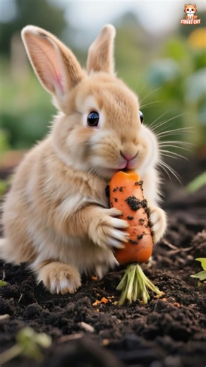 The Baby Rabbits Garden Adventure #funny #cuteanimals #cute #babyrabbit #vegetablegarden