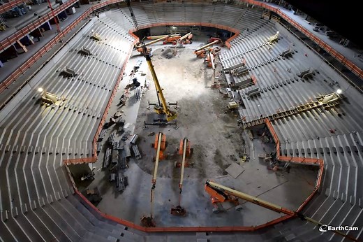 Here's a timelapse video of construction inside Little Caesars Arena, courtesy of Olympia Development! | Detroit Free Press