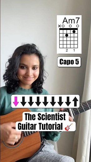 How to play The Scientist - Coldplay On Guitar 🎸 #shorts