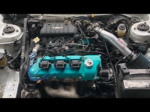 First start up 1995 Toyota Celica GT 3MZ-FE V6 TRD Supercharged swap