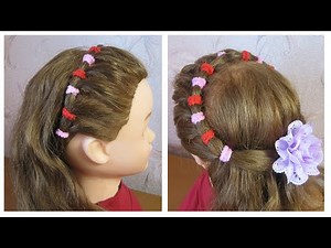 Cute little girl hairstyles🔸EASY Everyday hairstyle with ELASTICS 🔸 Hairstyles for beginners
