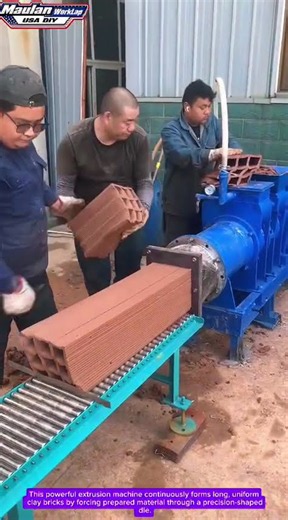 Amazing Brick Extrusion Machine | High-Speed Brick Production