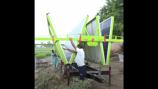 Panel surya mobil untuk pengairan lahan pertanian di India – DW – 04.04.2023