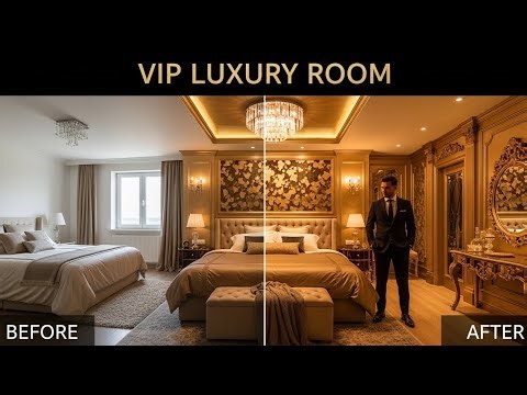 VIP Luxury Room Tour | Cinematic Bedroom, Washroom & Garden Transformation
