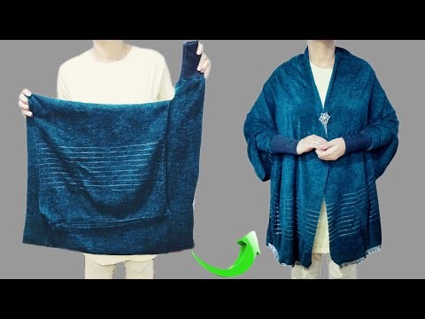 Winter Sleeves Shawl Cutting & Sewing ✂️| Korean Style Shawl With Sleeves Making 😍Shawl DIY