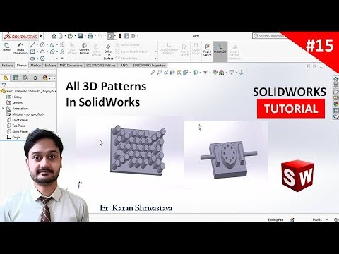 #15 || All 3D Patterns in Solidworks Tutorial || [U TECH]