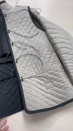 Step by step gambeson ⚔️ #medieval #armor #medievalfashion