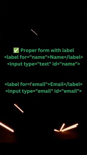 HTML Forms Part 2 | Label Tag Explained 🚫 #Shorts
