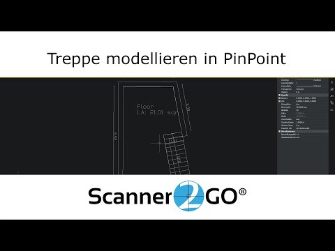 model floor plan and stairs with PinPoint Model - Scanner2GO