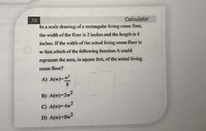 30Calculator In a scale drawing of a rectangular living roon f... | Filo
