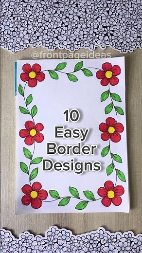 10 Easy front page design for school projects and idea note journals | Aesthetic Girl #shorts #howto