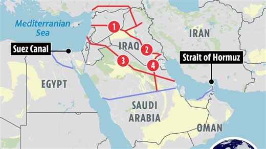 Map reveals all alternative routes for oil & gas to bypass Hormuz Strait