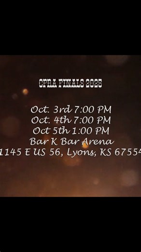 CPRA Finals 2025 Oct. 3-5, 2025, Bar K Bar Arena Lyons, KS.#rodeo #rodeos #rodeostyle #RodeoReady #rodeotime #rodeoqueenfashionforward #rodeoqueenfashion #rodeoqueenstyle #rodeolife #rodeodrive #RodeoFashion #westernfashion #lifeofarodeoqueencompetitor #forever7 #LiveLikeMax Rice County Tourism Kansas Tourism Celebration Centre & Bar K Bar Arena | CPRA Pageant