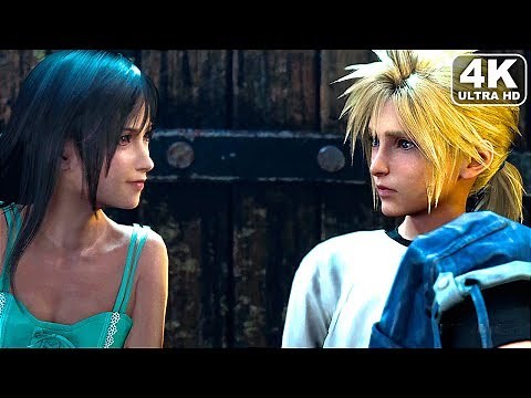 FINAL FANTASY 7 REMAKE Young Cloud & Young Tifa Scene 4K PS4 Pro