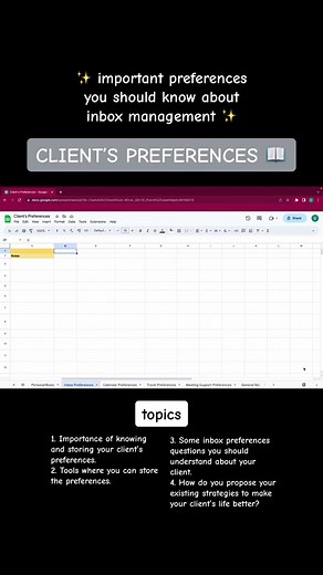 I know this is quite a long video, but if ever you think this video helped you, like and comment so I can continue on posting the other parts of this “Client’s Preferences” series for other tasks 🫶❤️ #clientspreferences #inboxmanagement #clientspreferencesseries #series #preferences #executiveassistant #virtualassistant #careertok #edutok #tutorial #brayarn