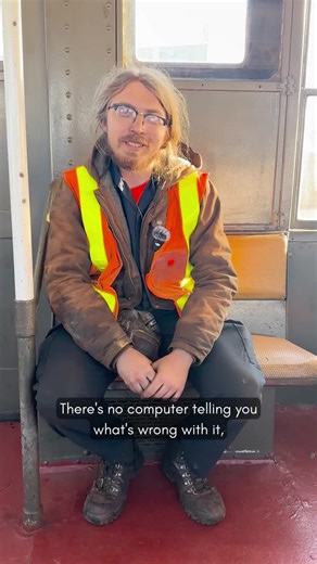 27-year-old Giovanni “Gio” Rescigno is a Car Maintainer for Metropolitan Transportation Authority - MTA New York City Transit. He repairs #NYCsubway cars, including our vintage fleet, fixing mechanical issues. If you’ve taken a Nostalgia Ride with us or attended Parade of Trains, you’ve probably seen Gio! A railfan from the beginning, Gio grew up visiting the Museum and going on Nostalgia Rides. He loves the challenge working on the Holiday Nostalgia Train and is particularly fascinated by the R