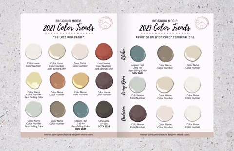 2021 Color Trends Benjamin Moore Interior Home Paint Color Scheme Trending Popular Paint Palette Consult Color of the Year Aegean Teal - Etsy