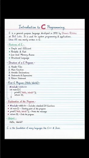 Introduction to C Programming. #C #pps #programming #introductiontoc #firstprogram