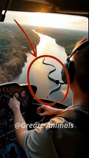 Giant Anaconda Spotted in the Amazon River! 😱 | Real Footage #shorts