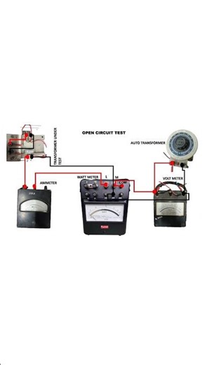 open circuit test of single phase transformer #experiment #electrical