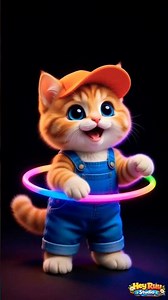 Why Is This Cat So Perfect at Hula Hoop?! 🤯 #shorts