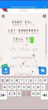 Cryptogram letters and Numbers Level 10