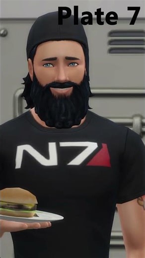 I Made One Sim Eat 100 Hamburgers #thesims4 #expriment #funny