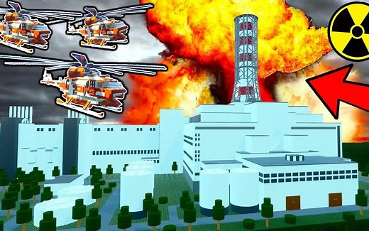 乐高游戏：核电站发生爆炸泄露，超铁侠开灭火直升机火速救援！