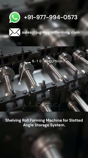 Slotted Angle Shelving Roll Forming Machine | Storage Rack Manufacturing #rollformingline