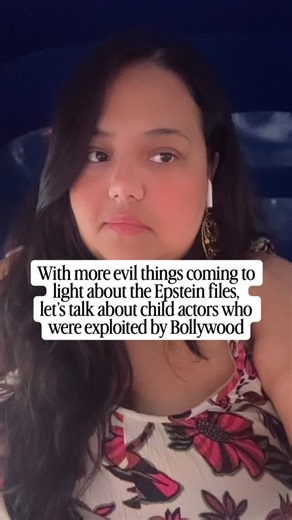 Janani on Instagram: "with all the evil that’s coming to light regarding the Epstein files, let’s talk about the child actors that were exploited by their ambitious and toxic parents and who were thrust into the predatory Bollywood waters, to fulfil their parent’s greed. These children deserved better and should have been protected by these “guardians”, not abused. #childactors #epstein #bollywood #exploitation #abuseofpower"