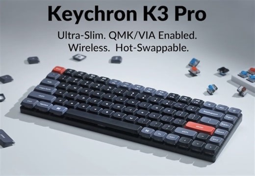 Keychron K3 Pro programmable wireless mechanical keyboard