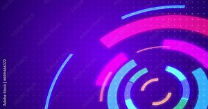 3d Cybersecurity server update like technology hud background in 4K. Glowing moving round geometric hud element like a processor software protection concept. Blue tech infographic bg.Loading computer Stock Video