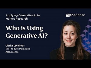 Who is Using GenAI Today? | Applying Generative AI to Market Research | AlphaSense