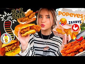 Eating The SPICIEST FAST FOOD MENU ITEMS for 24 HOURS!