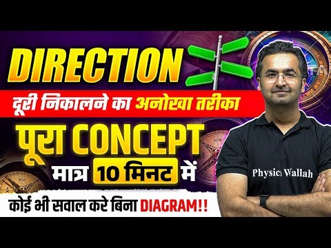 UGC NET Paper 1 - Direction Test Reasoning Tricks | दिशा व दूरी के सवाल 2 सेकंड में!! 🔥