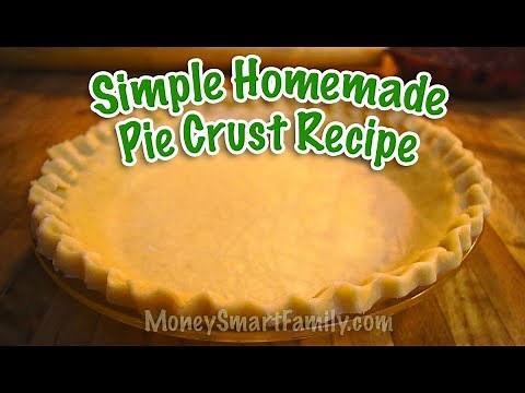 Simple Homemade Pie Crust Recipe with Crisco/Piecrust Recipe with Lard or Shortening (easy handmade)