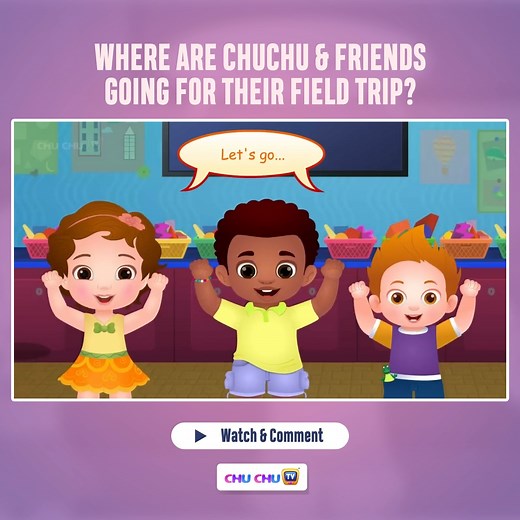 20K views · 335 reactions | Hello Parents Of The World, Has your little one ever gone on a field trip before? Well, it's ChuChu's turn to go on a field trip with her friends. But are you wondering where did they go? Come, let's watch the video and find out! #ChuChuTV #NurseryRhymes #KidsLife #KidsActivities #Parentlife #FieldTrip #Friends | ChuChu TV Kids Songs & Stories | Facebook