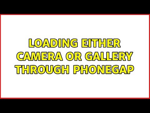 Loading either Camera or Gallery through phonegap